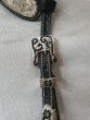 Custom Two Ear Headstall Black with Silver Bubbles and Black Crystals